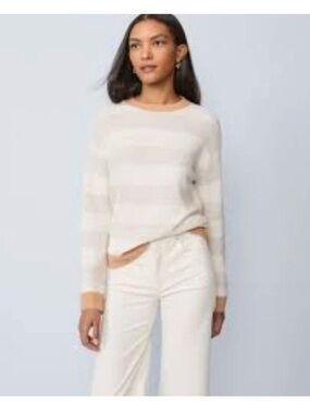 NWT $109 Ann Taylor The Weekend striped Women's sweater sz M